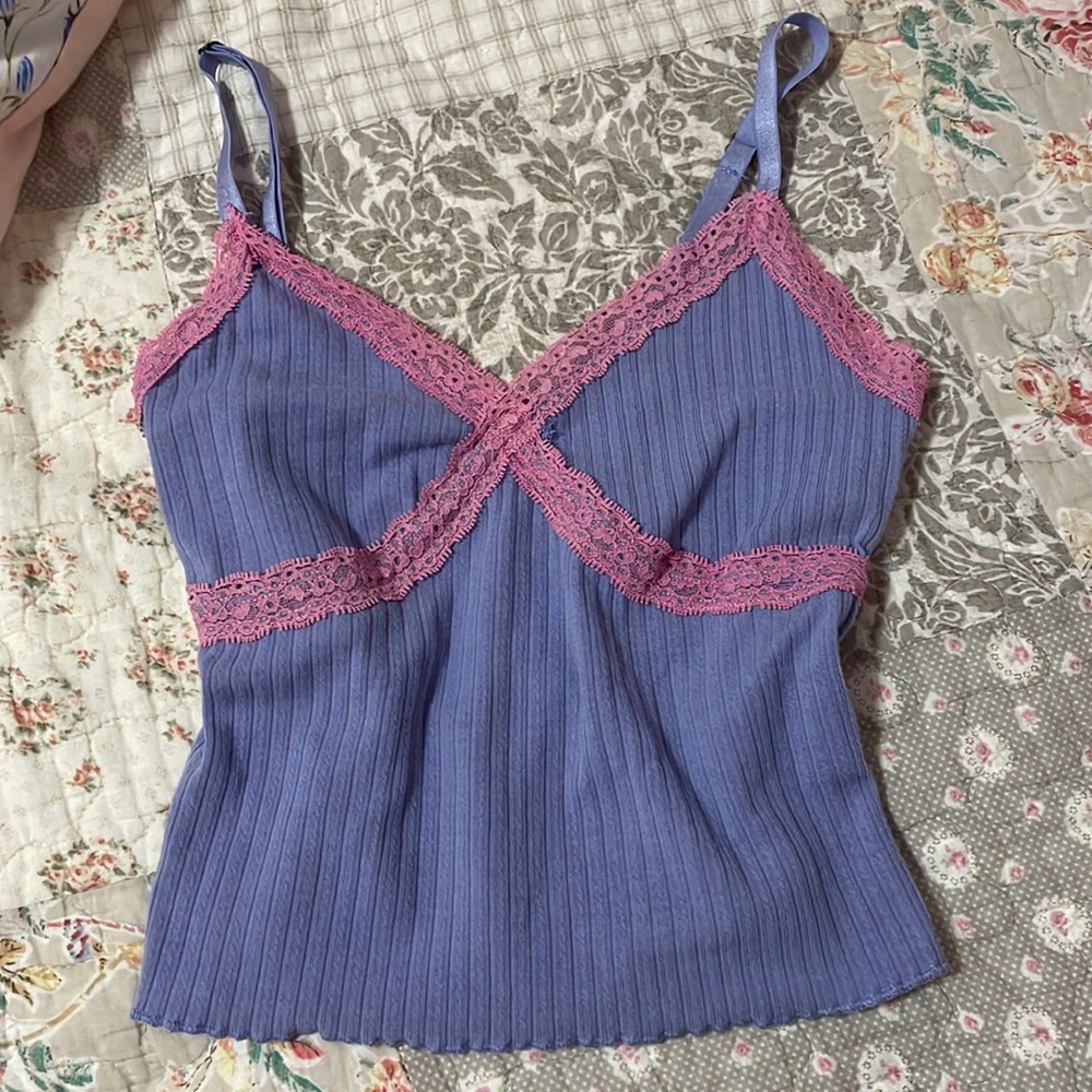 Wild fable lilac pink lace tank